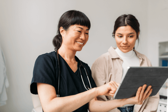 Young Woman on Checkup at Her Doctor