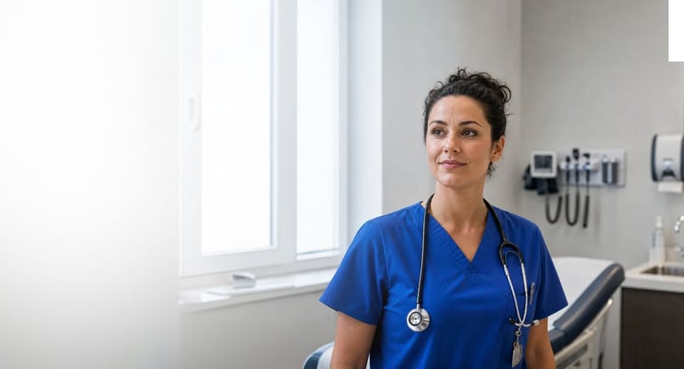Nurse Smiling in Exam Room-1