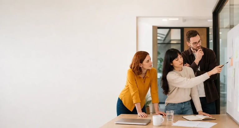 Standing Man And Two Women In Group Portrait