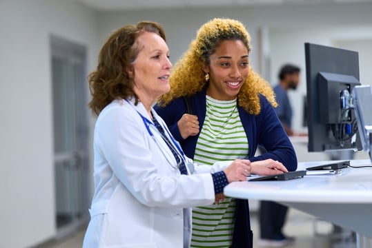 Patient and doctor interaction in a hospital setting