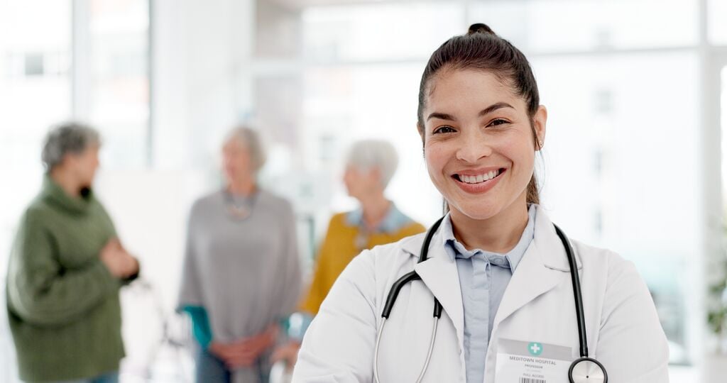 Portrait of doctor with smile in hospital