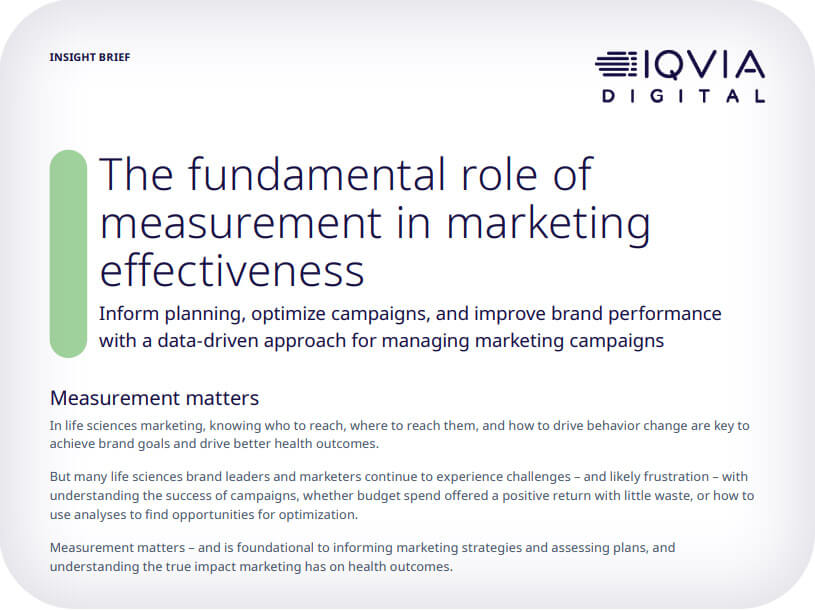 The fudamental role of measurement in marketing effectiveness
