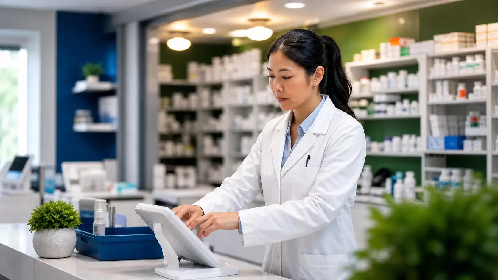 Collaborative Care Pharmacy Worker with Device